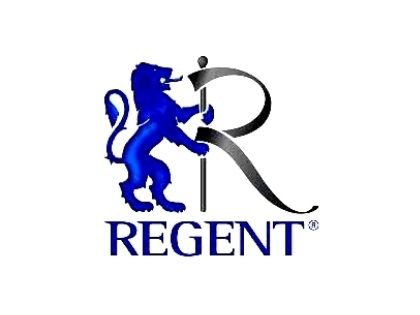 The logo of Regent's language schools in London.