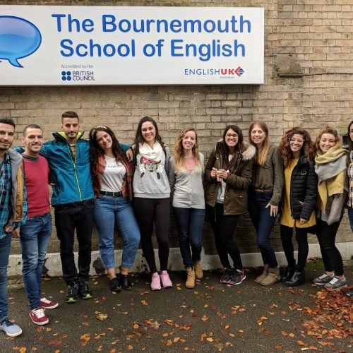 Students from Bournemouth School of English Summer Camp.